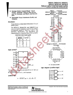 SN74S10NSRG4 datasheet  